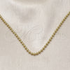 Oro Laminado Fancy Necklace, Gold Filled Style Ball Design, Polished, Golden Finish, 04.341.0107.18 (03 MM Thickness, 17 Inches Length)