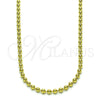 Oro Laminado Fancy Necklace, Gold Filled Style Ball Design, Polished, Golden Finish, 04.341.0107.18 (03 MM Thickness, 17 Inches Length)