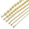 Oro Laminado Fancy Necklace, Gold Filled Style Ball Design, Polished, Golden Finish, 04.341.0107.18 (03 MM Thickness, 17 Inches Length)