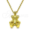 Oro Laminado Fancy Pendant, Gold Filled Style Teddy Bear Design, Polished, Golden Finish, 05.341.0069