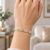 Oro Laminado Solid Bracelet, Gold Filled Style Polished, Tricolor, 03.102.0059.08 (07 MM Thickness, 8 Inches Length)