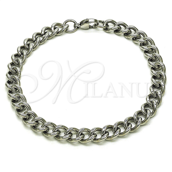 Stainless Steel Bracelet — Basic Bracelet Miami Cuban Design Polished Raw 03. — main product view — SKU 151929 | Acero Inoxidable brazalete — básico Bracelet Miami Cuban diseño pulido Raw 03. — SKU 151929