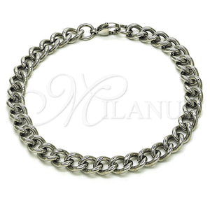 Stainless Steel Bracelet — Basic Bracelet Miami Cuban Design Polished Raw 03. — main product view — SKU 151929 | Acero Inoxidable brazalete — básico Bracelet Miami Cuban diseño pulido Raw 03. — SKU 151929