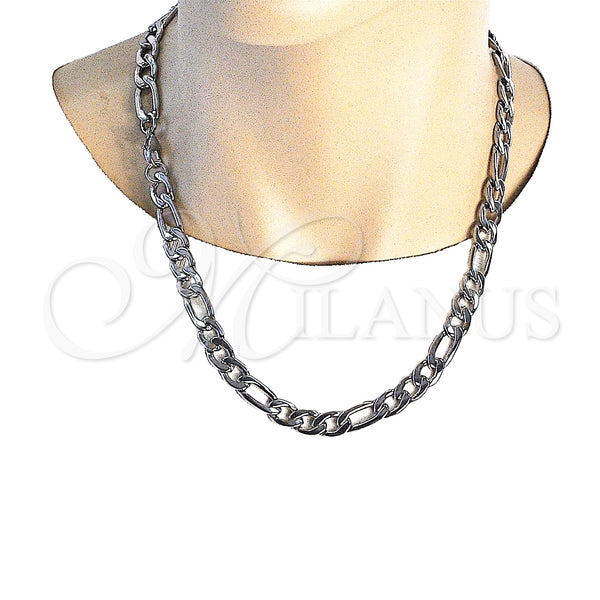 Stainless Steel Bracelet — Necklace and Bracelet Figaro Design Polished Raw 06. — alternate product view — SKU 151934 | Acero Inoxidable brazalete — Necklace and Bracelet Figaro diseño pulido Raw 06. — SKU 151934