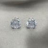 Sterling Silver Stud Earring, with White Cubic Zirconia, Polished, Silver Finish, 02.401.0054.12 for wholesale, additional product view 4