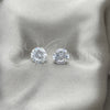 Sterling Silver Stud Earring, with White Cubic Zirconia, Polished, Silver Finish, 02.401.0054.12