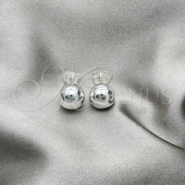 Sterling Silver Ring — Stud Earring Ball Design Polished 02. — alternate product view — SKU 151939 | Plata 925 anillo — Stud Earring Ball diseño pulido 02. — SKU 151939