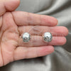 Sterling Silver Stud Earring, Ball Design, Polished, Silver Finish, 02.401.0055.14