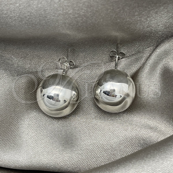 Sterling Silver Ring — Stud Earring Ball Design Polished 02. — alternate product view — SKU 151940 | Plata 925 anillo — Stud Earring Ball diseño pulido 02. — SKU 151940