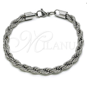 Stainless Steel Bracelet — Basic Bracelet Rope Design Polished Raw 03. 06 — main product view — SKU 151945 | Acero Inoxidable brazalete — básico Bracelet Rope diseño pulido Raw 03. 06 — SKU 151945