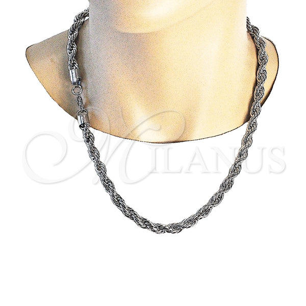 Stainless Steel Bracelet — Necklace and Bracelet Rope Design Polished Raw 06. — alternate product view — SKU 151946 | Acero Inoxidable brazalete — Necklace and Bracelet Rope diseño pulido Raw 06. — SKU 151946