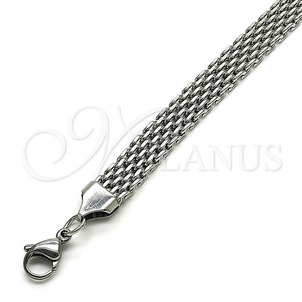 Stainless Steel Bracelet — Basic Bracelet Bismark Design Polished Raw 03. 08 — alternate product view — SKU 151953 | Acero Inoxidable brazalete — básico Bracelet Bismark diseño pulido Raw 03. 08 — SKU 151953