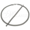 Stainless Steel Necklace and Bracelet, Bismark Design, Polished, Raw, 06.278.0011