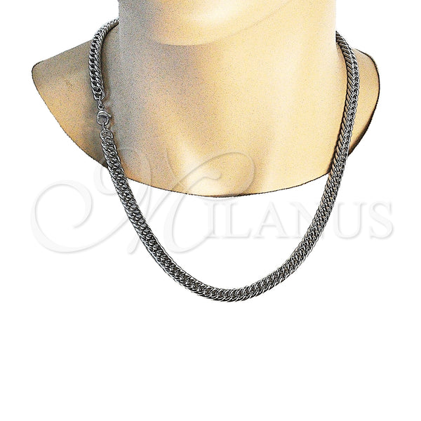Stainless Steel Bracelet — Necklace and Bracelet Miami Cuban Design Polished Raw — alternate product view — SKU 151958 | Acero Inoxidable brazalete — Necklace and Bracelet Miami Cuban diseño pulido Raw — SKU 151958