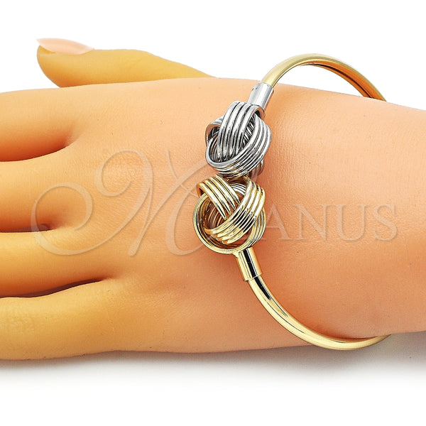 Gold Filled Jewelry — Individual Bangle Love Knot Design Diamond Cutting Two — alternate product view — SKU 151969 | Oro Laminado joyería — Individual Bangle Love Knot diseño Diamond Cutting Two — SKU 151969