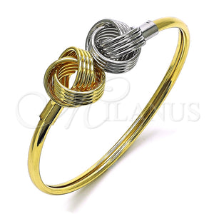 Gold Filled Jewelry — Individual Bangle Love Knot Design Diamond Cutting Two — main product view — SKU 151969 | Oro Laminado joyería — Individual Bangle Love Knot diseño Diamond Cutting Two — SKU 151969