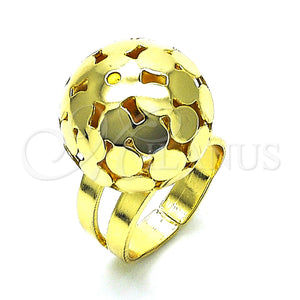 Gold Filled Ring — Elegant Ring Ball and Disco Design Polished 01. — main product view — SKU 151971 | Oro Laminado anillo — Elegant Ring Ball and Disco diseño pulido 01. — SKU 151971