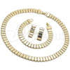 Oro Laminado Necklace, Bracelet and Earring, Gold Filled Style Polished, Golden Finish, 06.372.0062