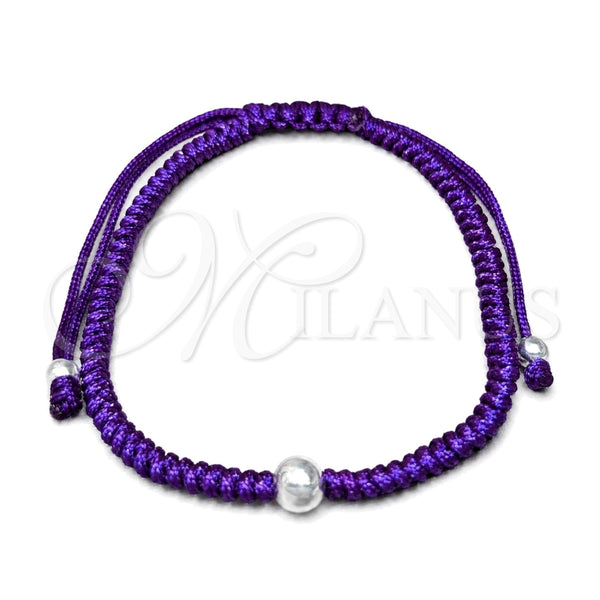 Sterling Silver Fancy Bracelet, Ball Design, Polished, Silver Finish, 03.401.0032.07 (7 Inches Length)