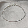 Sterling Silver Fancy Bracelet, Ball Design, with Gray Crystal, Polished, Silver Finish, 03.401.0063.07 (7 Inches Length)