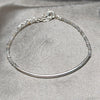 Sterling Silver Fancy Bracelet, Ball Design, with Gray Crystal, Polished, Silver Finish, 03.401.0063.07 (7 Inches Length)