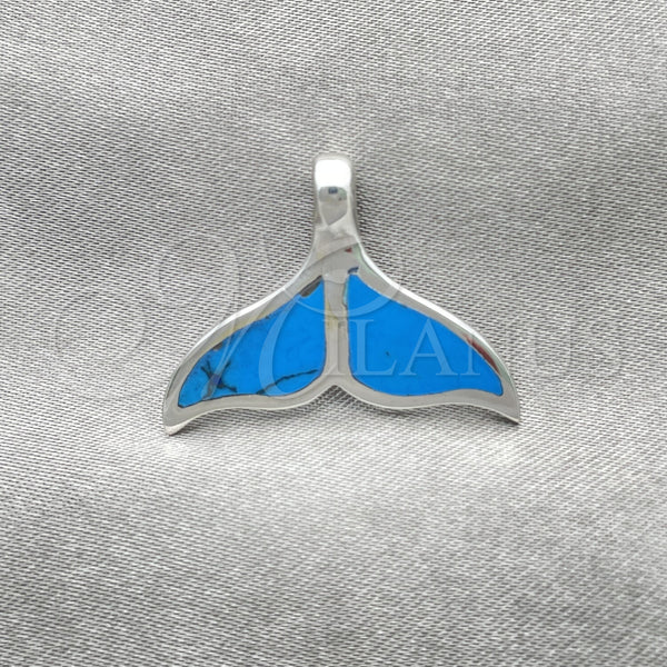Sterling Silver Pendant — Fancy Pendant Fish Design with Ivory Mother of — main product view — SKU 152079 | Plata 925 dije — elegante Pendant Fish diseño with Ivory Mother of — SKU 152079