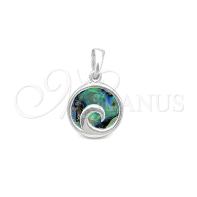 Sterling Silver Fancy Pendant, with Volcano Opal, Polished, Silver Finish, 05.410.0005.2 for wholesale, main product view