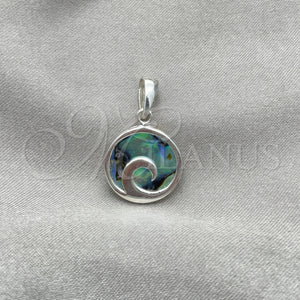 Sterling Silver Pendant — Fancy Pendant with Volcano Opal Polished 05. — main product view — SKU 152084 | Plata 925 dije — elegante Pendant with Volcano Opal pulido 05. — SKU 152084