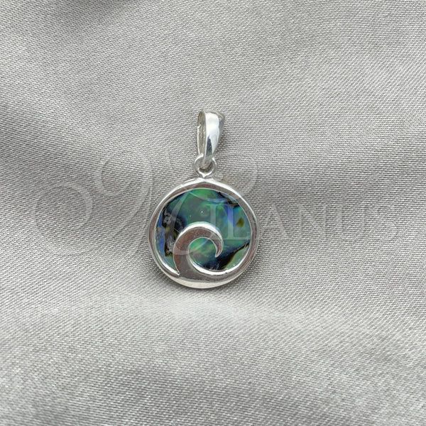 Sterling Silver Pendant — Fancy Pendant with Volcano Opal Polished 05. — main product view — SKU 152084 | Plata 925 dije — elegante Pendant with Volcano Opal pulido 05. — SKU 152084