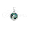 Sterling Silver Fancy Pendant, with Volcano Opal, Polished, Silver Finish, 05.410.0005.2