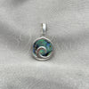 Sterling Silver Fancy Pendant, with Volcano Opal, Polished, Silver Finish, 05.410.0005.2