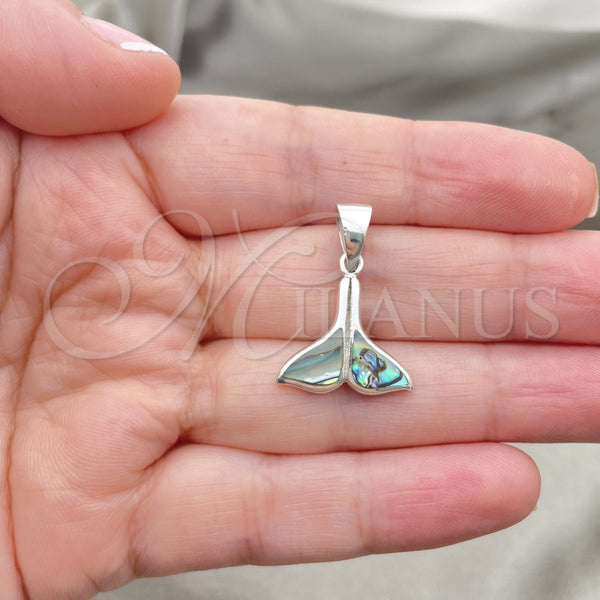 Sterling Silver Pendant — Fancy Pendant Fish Design with Volcano Opal Polished — alternate product view — SKU 152085 | Plata 925 dije — elegante Pendant Fish diseño with Volcano Opal pulido — SKU 152085
