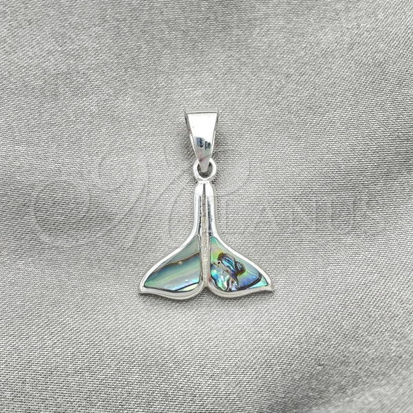 Sterling Silver Pendant — Fancy Pendant Fish Design with Volcano Opal Polished — main product view — SKU 152085 | Plata 925 dije — elegante Pendant Fish diseño with Volcano Opal pulido — SKU 152085