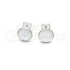 Sterling Silver Stud Earring, Ball Design, with Ivory Mother of Pearl, Polished, Silver Finish, 02.410.0001.3