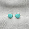 Sterling Silver Stud Earring, Ball Design, with Light Turquoise Opal, Polished, Silver Finish, 02.410.0001.4