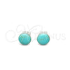 Sterling Silver Stud Earring, Ball Design, with Light Turquoise Opal, Polished, Silver Finish, 02.410.0001.4