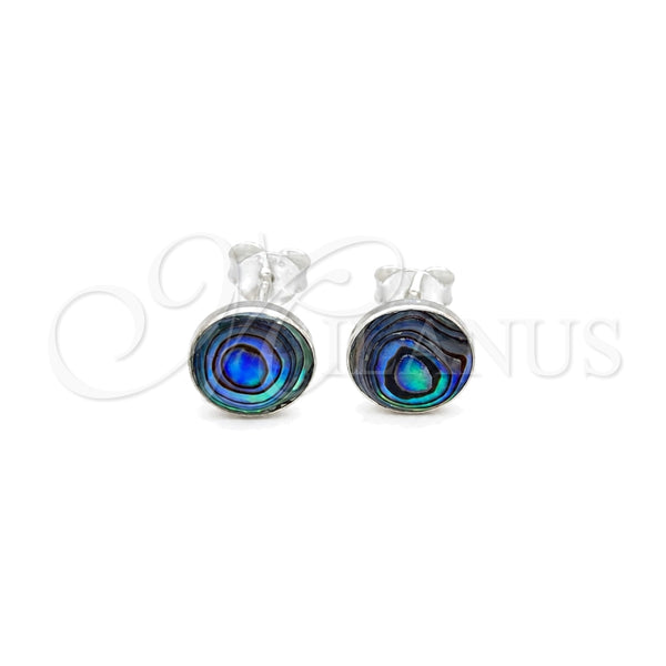 Sterling Silver Stud Earring, Ball Design, with Volcano Opal, Polished, Silver Finish, 02.410.0001.5