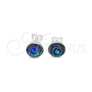 Sterling Silver Stud Earring, Ball Design, with Volcano Opal, Polished, Silver Finish, 02.410.0001.5