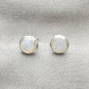 Sterling Silver Stud Earring, Ball Design, with Ivory Mother of Pearl, Polished, Silver Finish, 02.410.0002.1