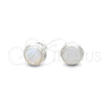 Sterling Silver Stud Earring, Ball Design, with Ivory Mother of Pearl, Polished, Silver Finish, 02.410.0002.1