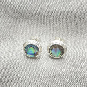 Sterling Silver Ring — Stud Earring Ball Design with Volcano Opal Polished — main product view — SKU 152102 | Plata 925 anillo — Stud Earring Ball diseño with Volcano Opal pulido — SKU 152102