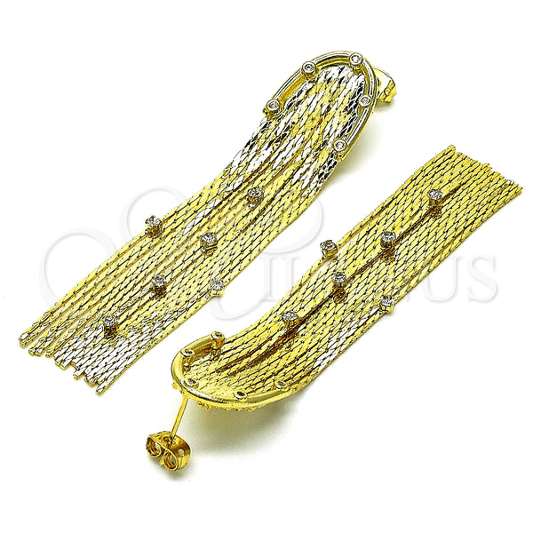 Gold Filled Ring — Long Earring with White Crystal Diamond Cutting 02. — main product view — SKU 152119 | Oro Laminado anillo — Long Earring with cristal blanco Diamond Cutting 02. — SKU 152119