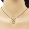 Oro Laminado Fancy Pendant, Gold Filled Style Teddy Bear Design, Polished, Golden Finish, 05.341.0072