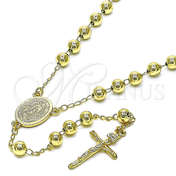 Gold Filled Jewelry — Medium Rosary Guadalupe and Crucifix Design Polished 09. — alternate product view — SKU 152132 | Oro Laminado joyería — Medium Rosary Guadalupe and Crucifix diseño pulido 09. — SKU 152132