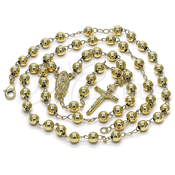 Gold Filled Jewelry — Medium Rosary Guadalupe and Crucifix Design Polished 09. — alternate product view — SKU 152137 | Oro Laminado joyería — Medium Rosary Guadalupe and Crucifix diseño pulido 09. — SKU 152137