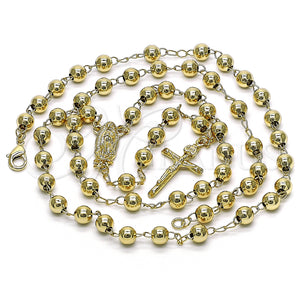 Gold Filled Jewelry — Medium Rosary Guadalupe and Crucifix Design Polished 09. — alternate product view — SKU 152137 | Oro Laminado joyería — Medium Rosary Guadalupe and Crucifix diseño pulido 09. — SKU 152137