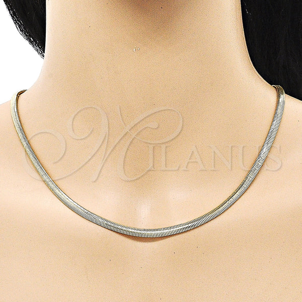 Gold Filled Necklace — Basic Necklace Rat Tail Design Polished 04. 04 — alternate product view — SKU 152139 | Oro Laminado collar — básico Necklace Rat Tail diseño pulido 04. 04 — SKU 152139