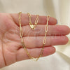 Oro Laminado Basic Necklace, Gold Filled Style Paperclip Design, Polished, Golden Finish, 04.213.0274.18 (03 MM Thickness, 18 Inches Length)