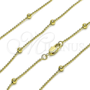 Gold Filled Necklace — Basic Necklace Polished 04. 01 MM Thickness 18 — main product view — SKU 152145 | Oro Laminado collar — básico Necklace pulido 04. 01 MM Thickness 18 — SKU 152145