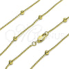 Oro Laminado Basic Necklace, Gold Filled Style Polished, Golden Finish, 04.213.0276.18 (01 MM Thickness, 18 Inches Length)